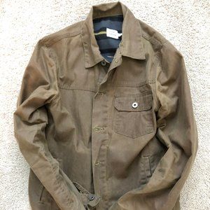 Flannel-lined Waxed Trucker Jacket - F&T